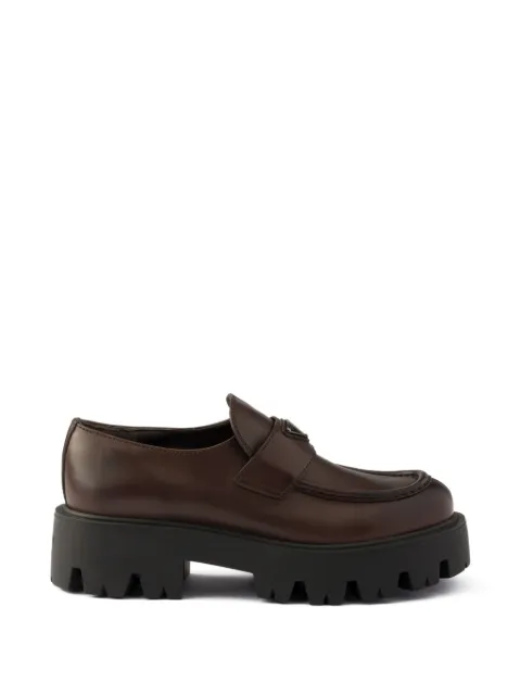 Prada leather loafers