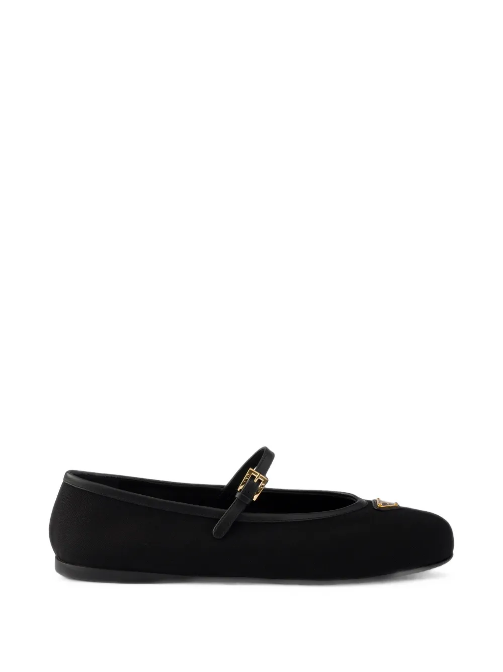 Prada Fabric Ballerinas In Black