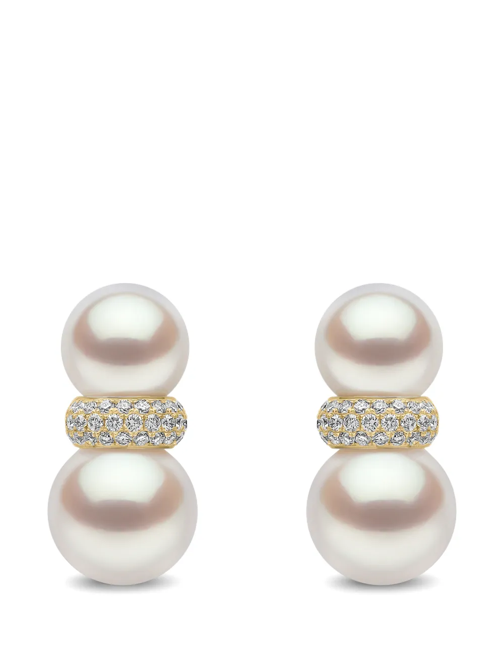 Yoko London Glitz South Sea pearl and diamond earrings - Oro