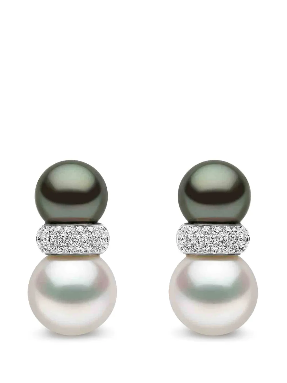 Yoko London Glitz South Sea pearl and diamond earrings