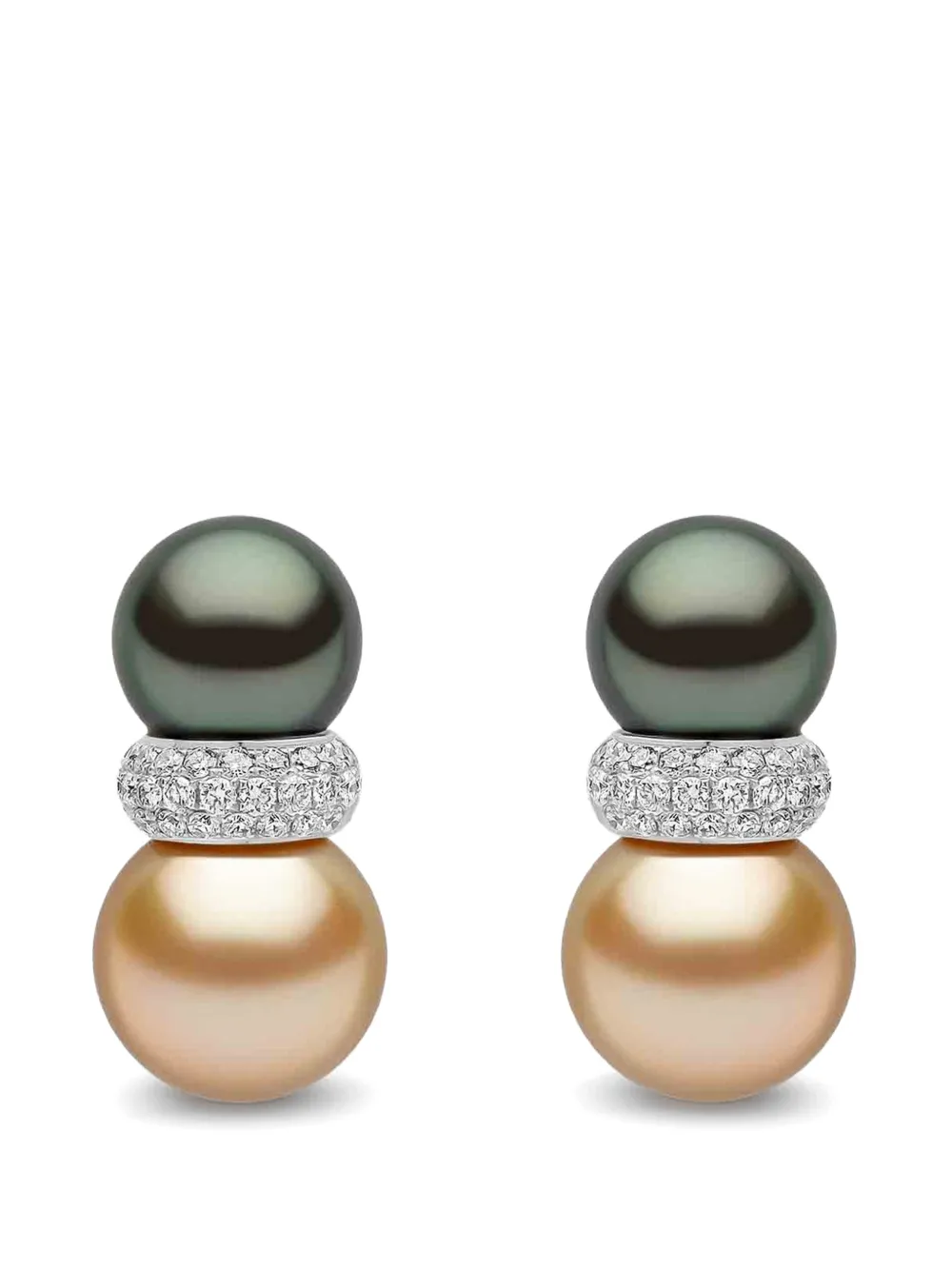 Yoko London Glitz South Sea pearl and diamond earrings