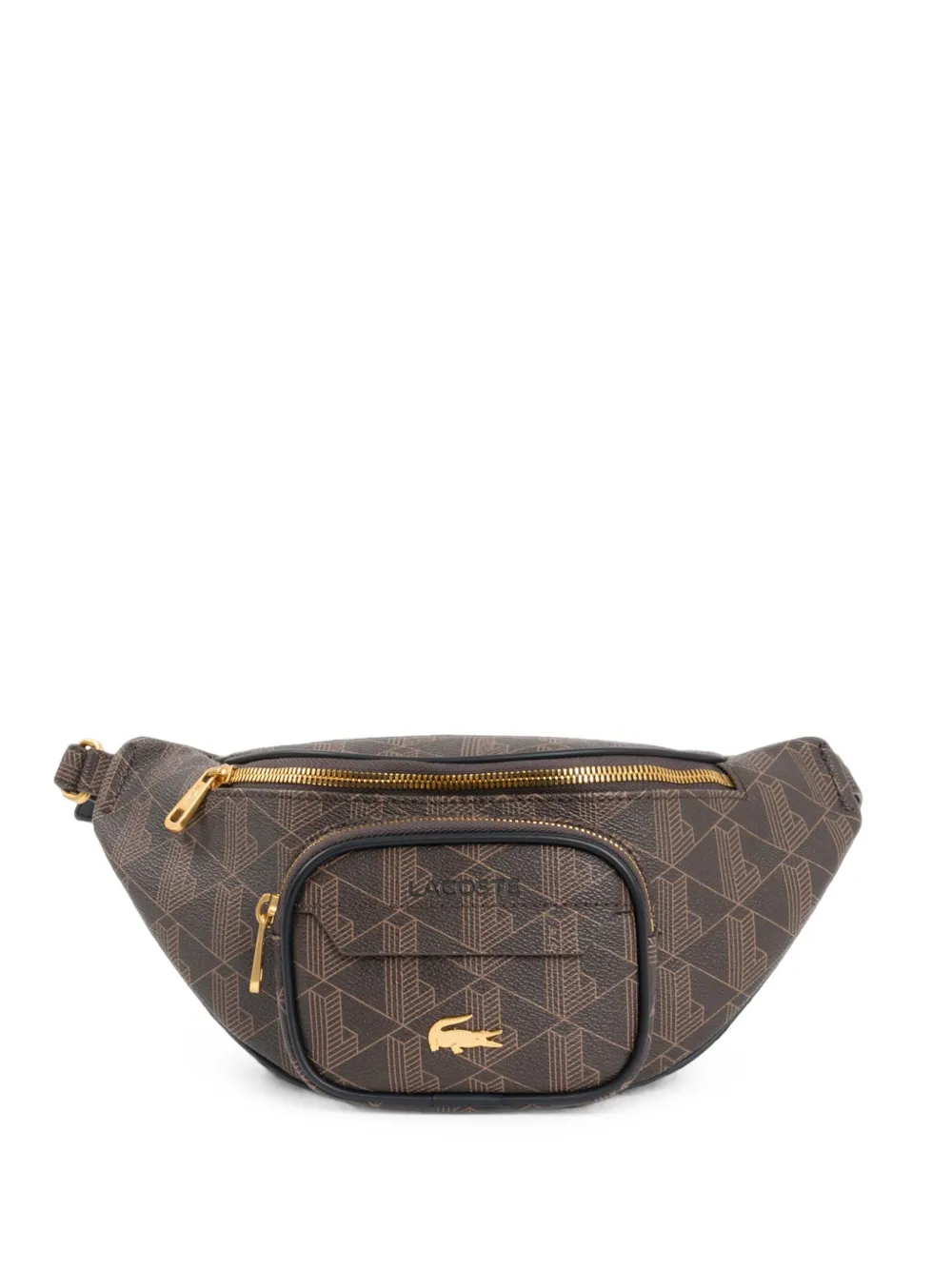 Lacoste The Blend monogram-print belt bag - Marrone