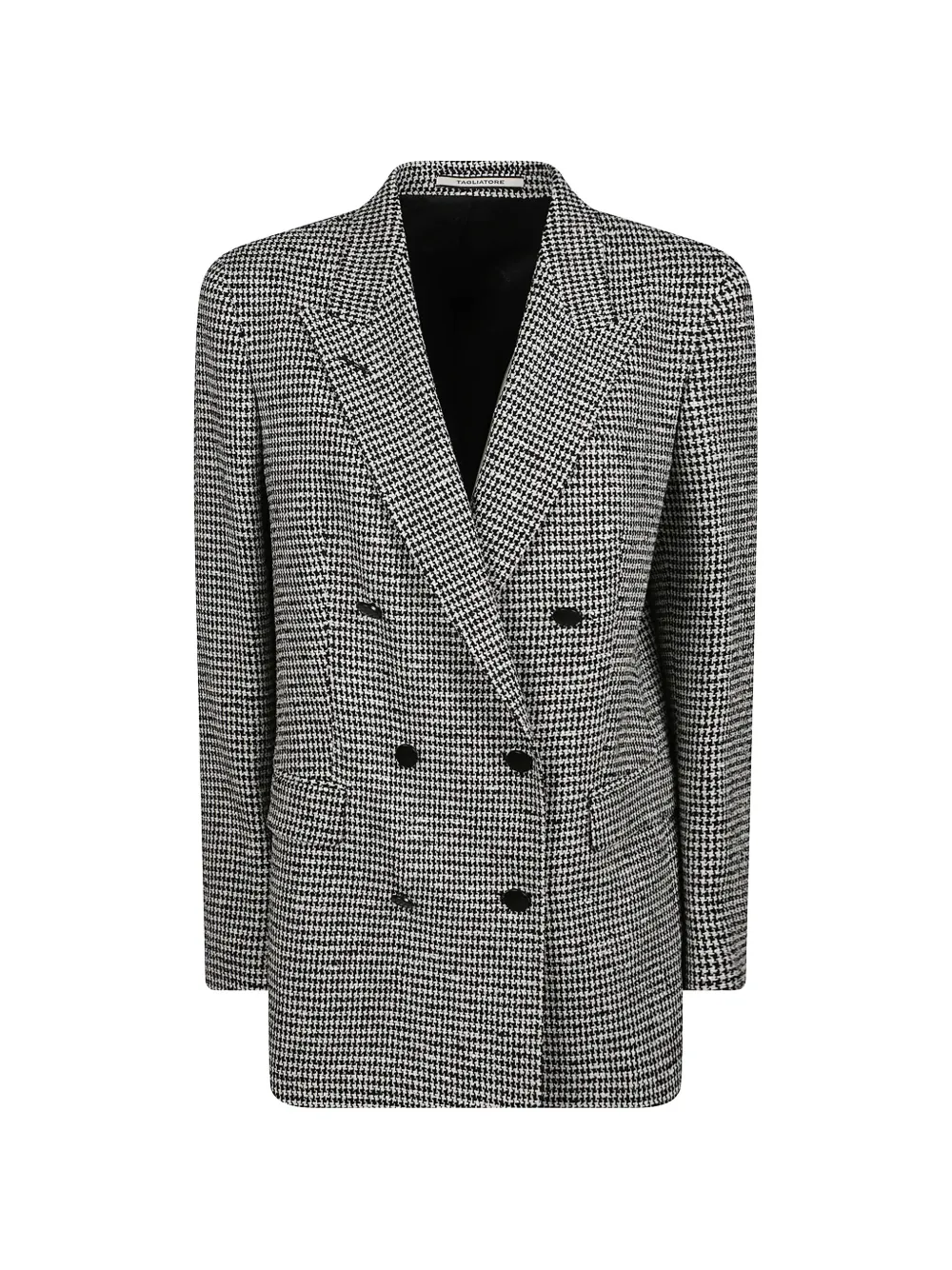 Tagliatore houndstooth double-breasted blazer - Schwarz