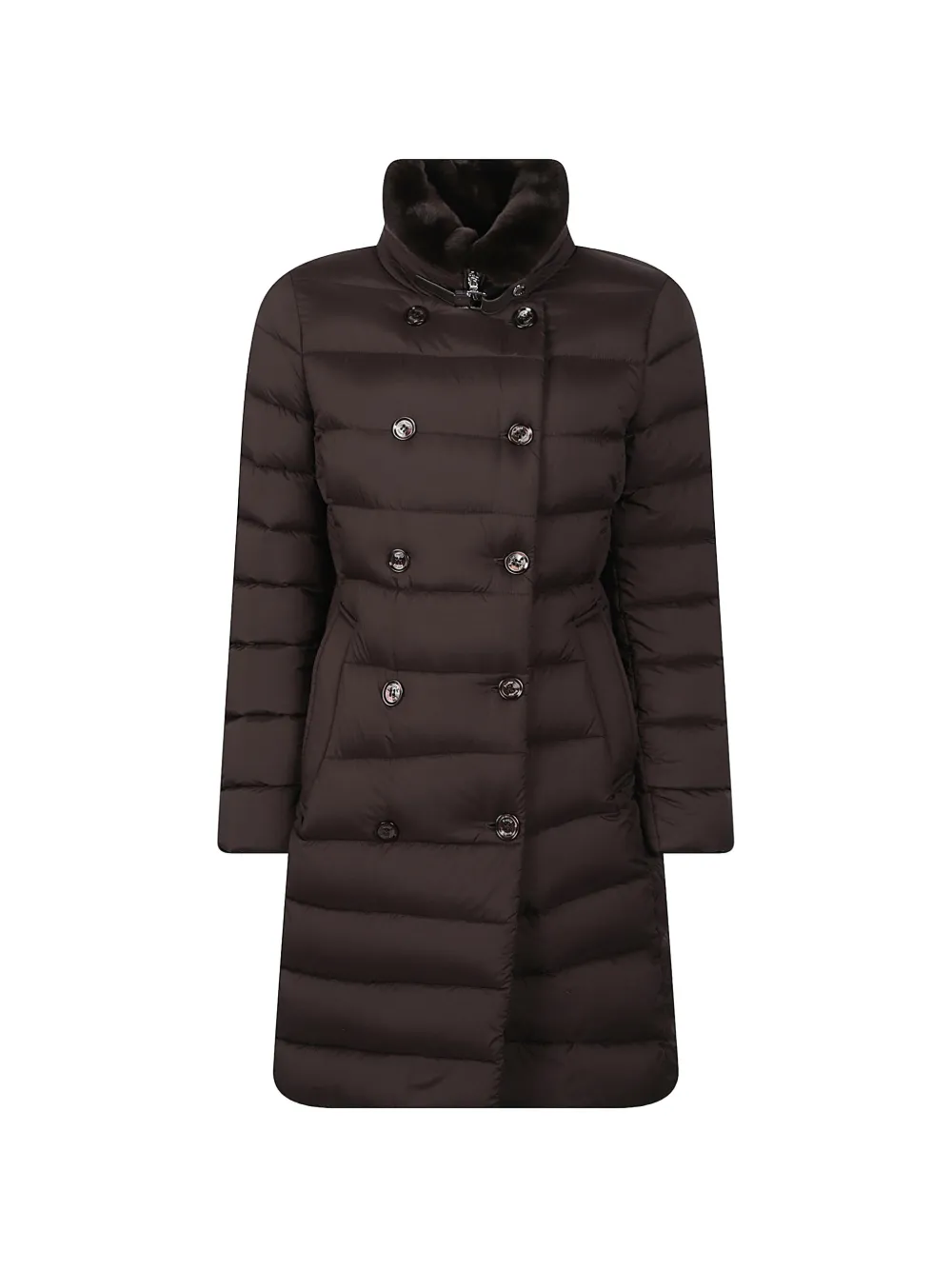 Moorer Cappotto doppiopetto trapuntato - Marrone