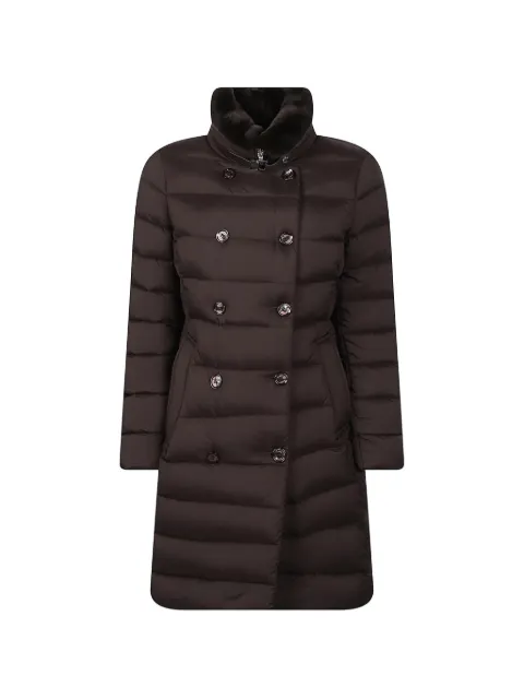 Moorer quilted double-breasted coat