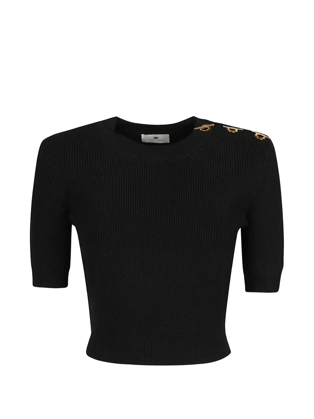 Elisabetta Franchi ribbed button-detail sweater