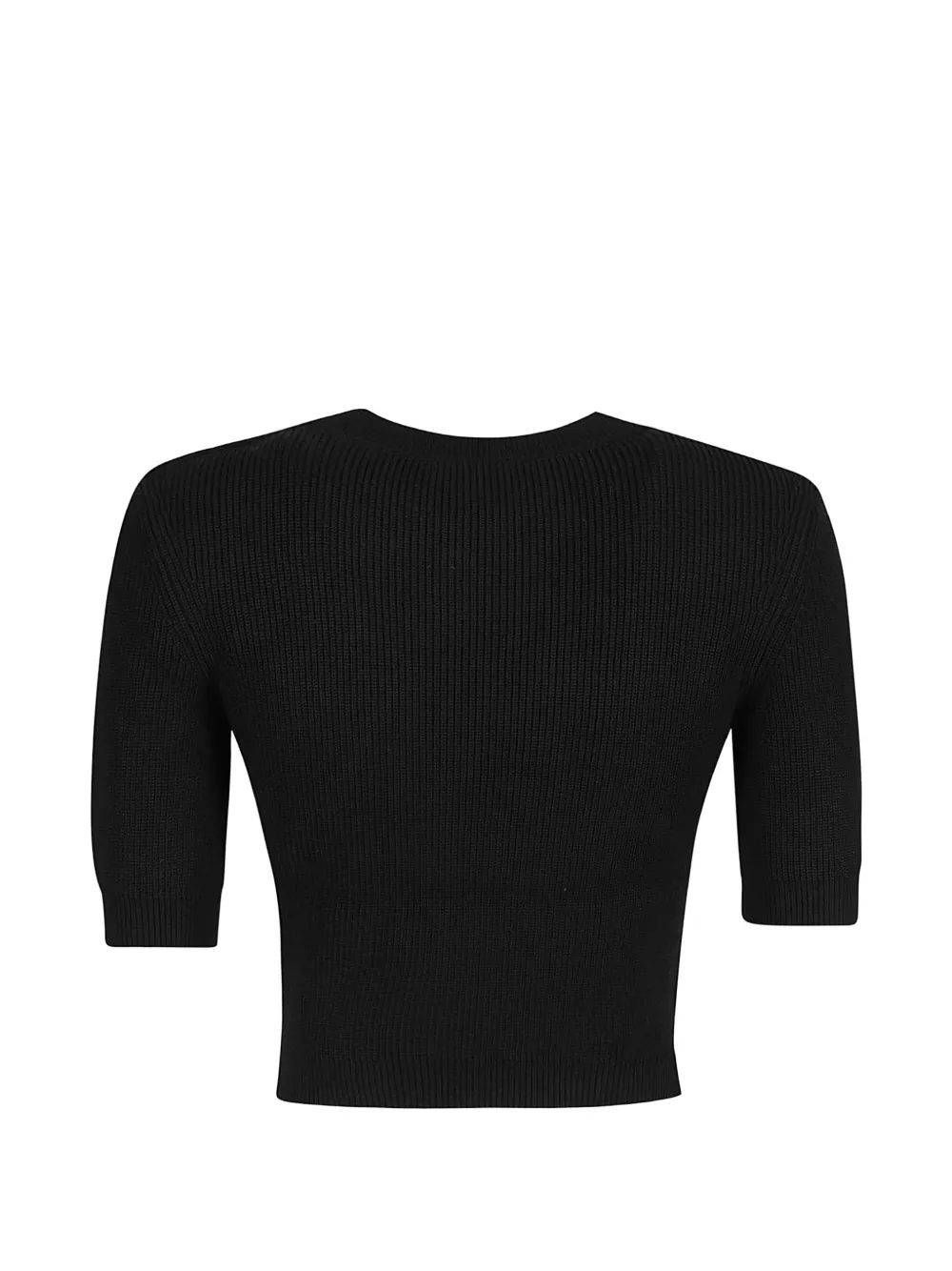 Elisabetta Franchi ribbed button-detail sweater Zwart