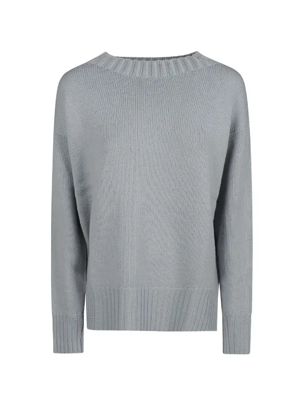 Drumohr Ribbed-knit Boat-neck Sweater in Grey