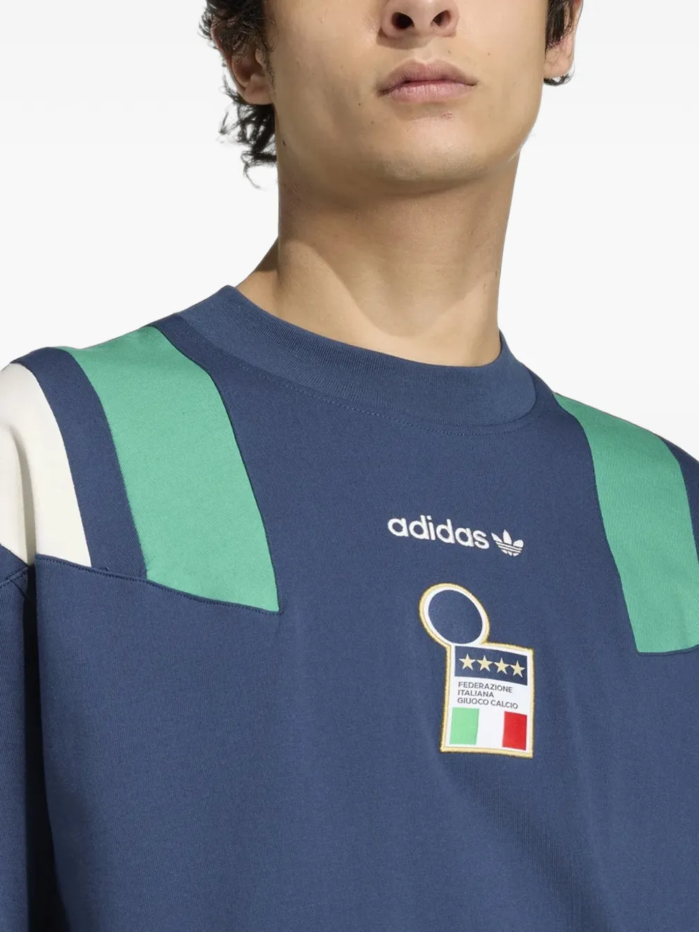 adidas Italy T-shirt Blauw