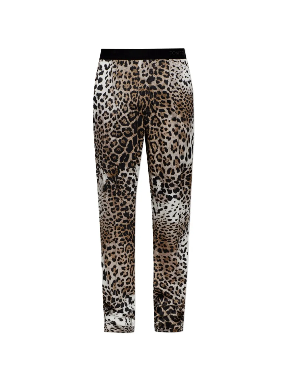 TOM FORD leopard-print silk pants - Toni neutri