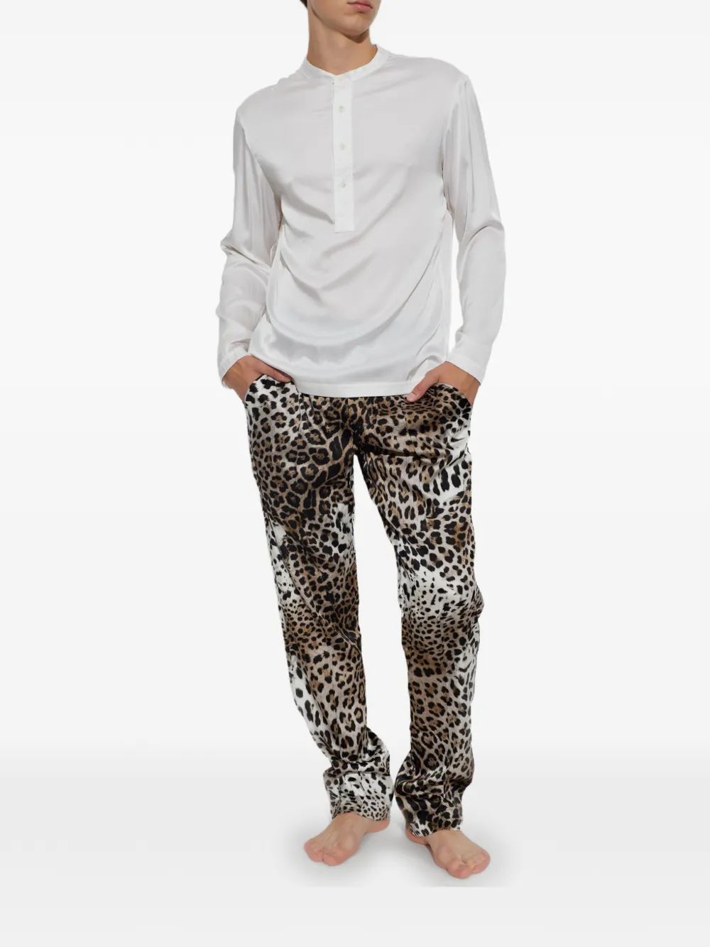 TOM FORD Zijden broek Beige