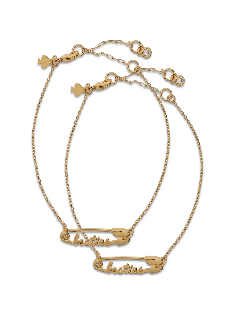 Kate Spade safety-pin besties bracelets - Gold