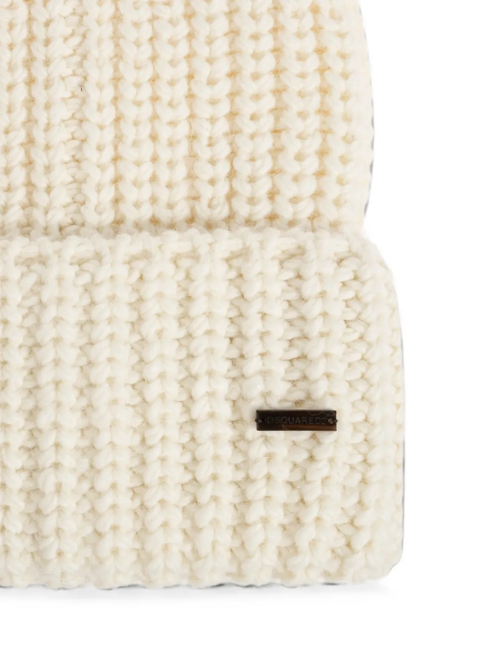 DSQUARED2 Muts met logo-plakkaat Beige