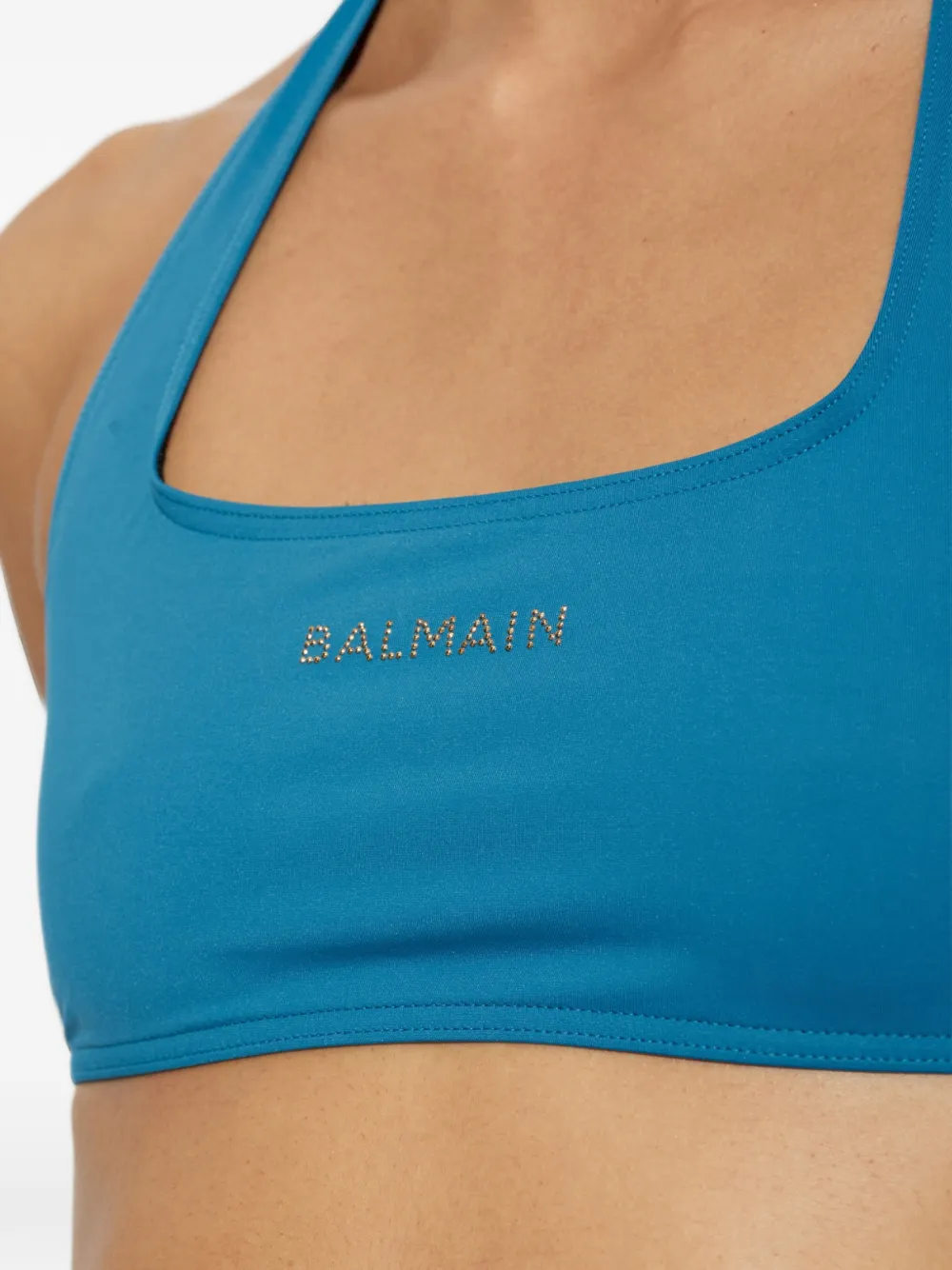 Balmain Bikini verfraaid met logo Blauw