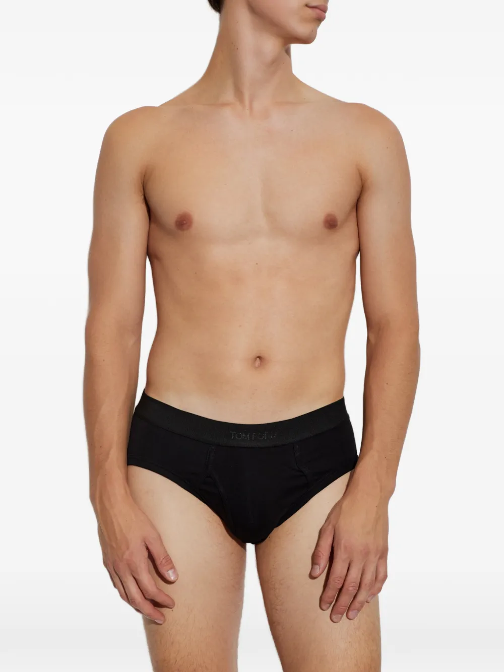 TOM FORD logo-waistband briefs Zwart