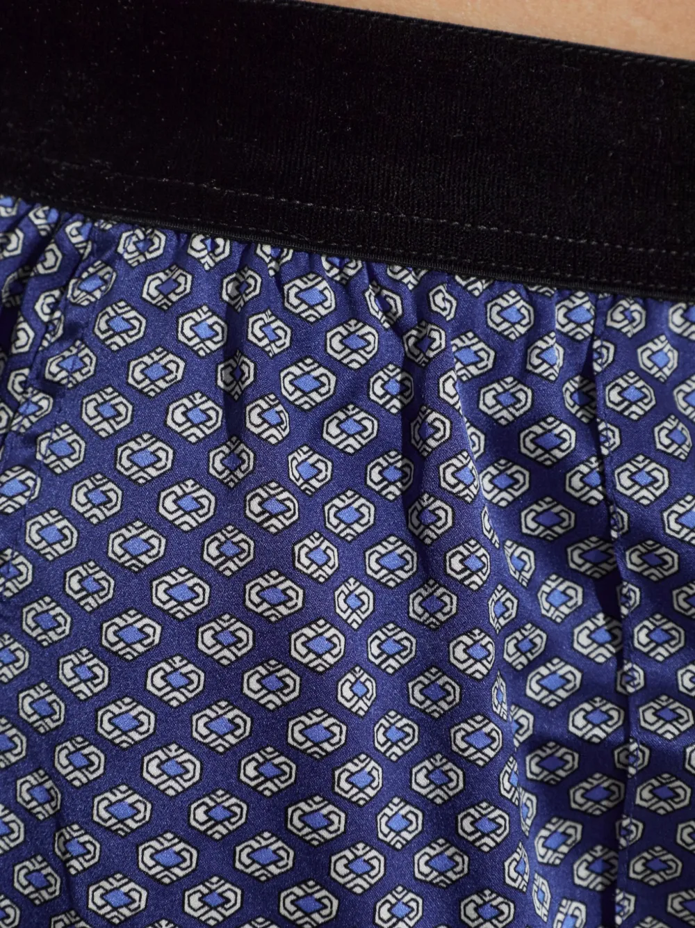 TOM FORD geometric-print silk-blend pajamas Blauw