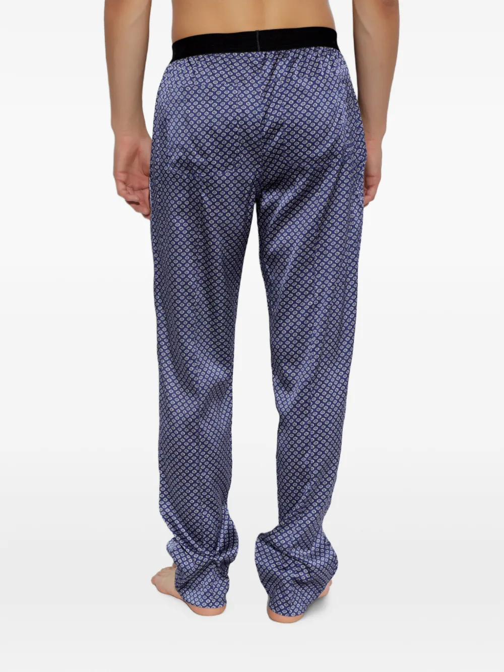 TOM FORD geometric-print silk-blend pajamas Blauw