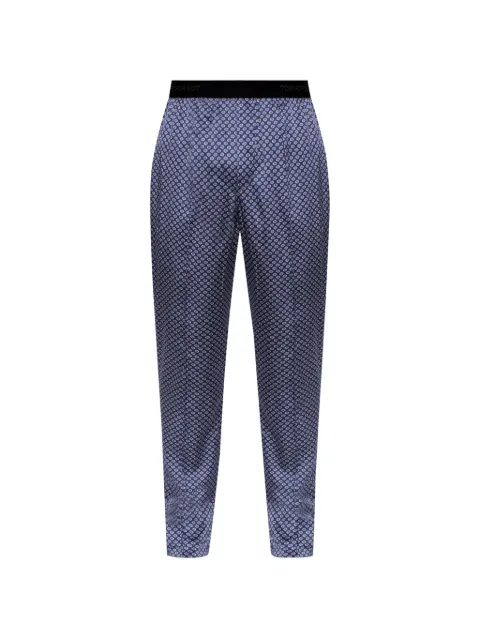 TOM FORD geometric-print silk-blend pajamas