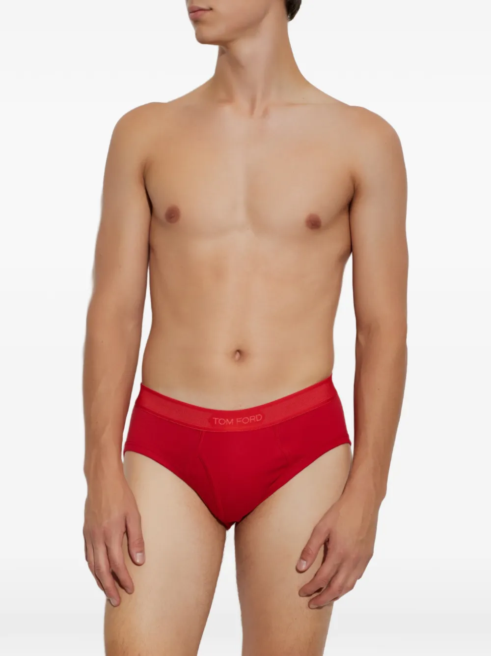 TOM FORD Slip met logoband Rood