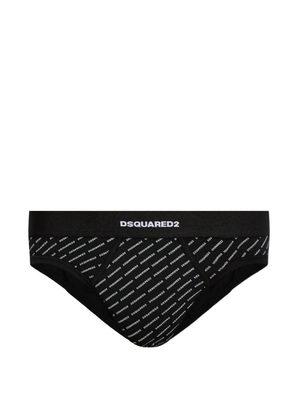 DSQUARED2 cotton briefs with monogram - Nero