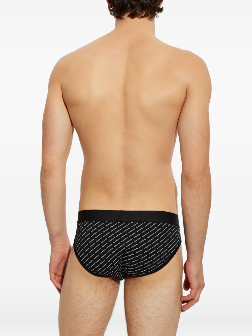 DSQUARED2 Katoenen slip met monogram Zwart