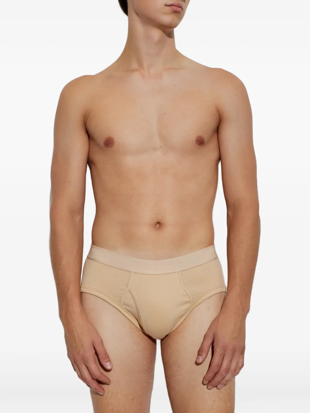 TOM FORD Slip met logoband Beige