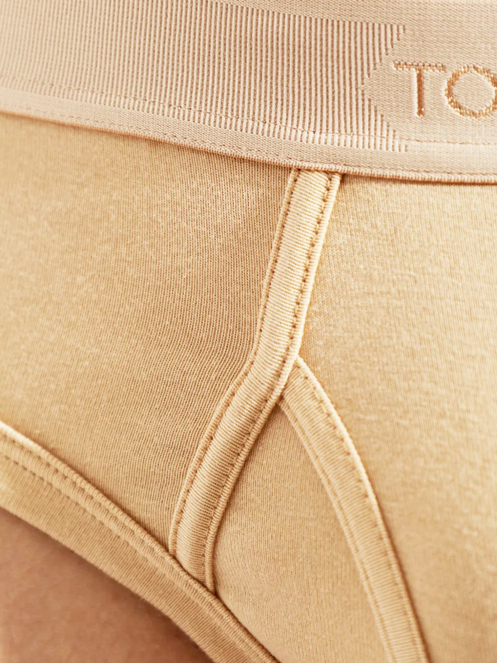 TOM FORD Slip met logoband Beige
