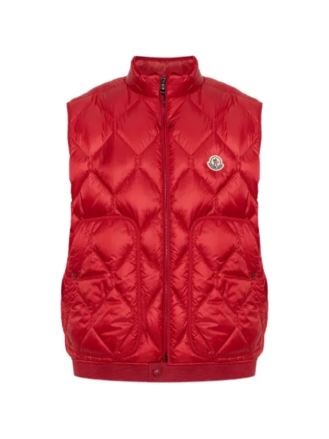 Moncler quilted logo-patch puffer vest
