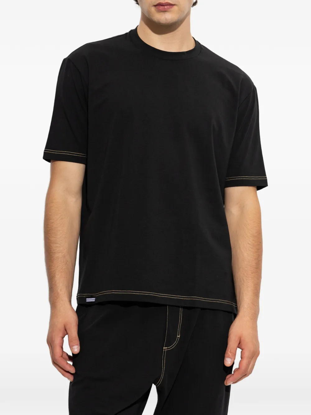 DSQUARED2 T-shirt met contrasterend stiksel Zwart