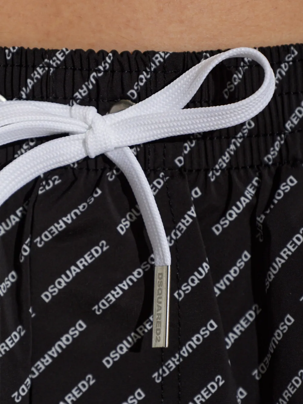 DSQUARED2 Zwembroek met monogram-print en logo-print Zwart