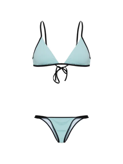 Balmain contrast-trim triangle bikini