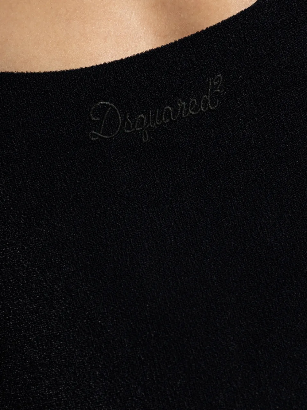 DSQUARED2 logo-embroidered swimsuit Zwart