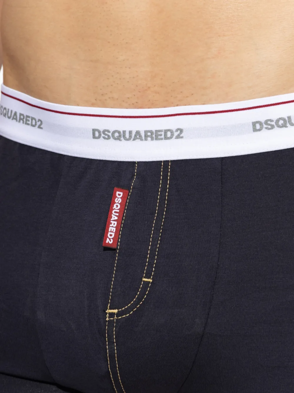DSQUARED2 katoenen boxershorts met logo Blauw