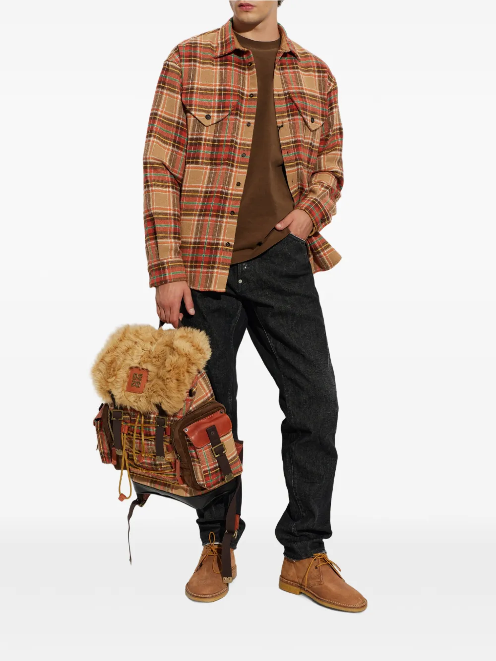 DSQUARED2 lace-up suede boots Bruin