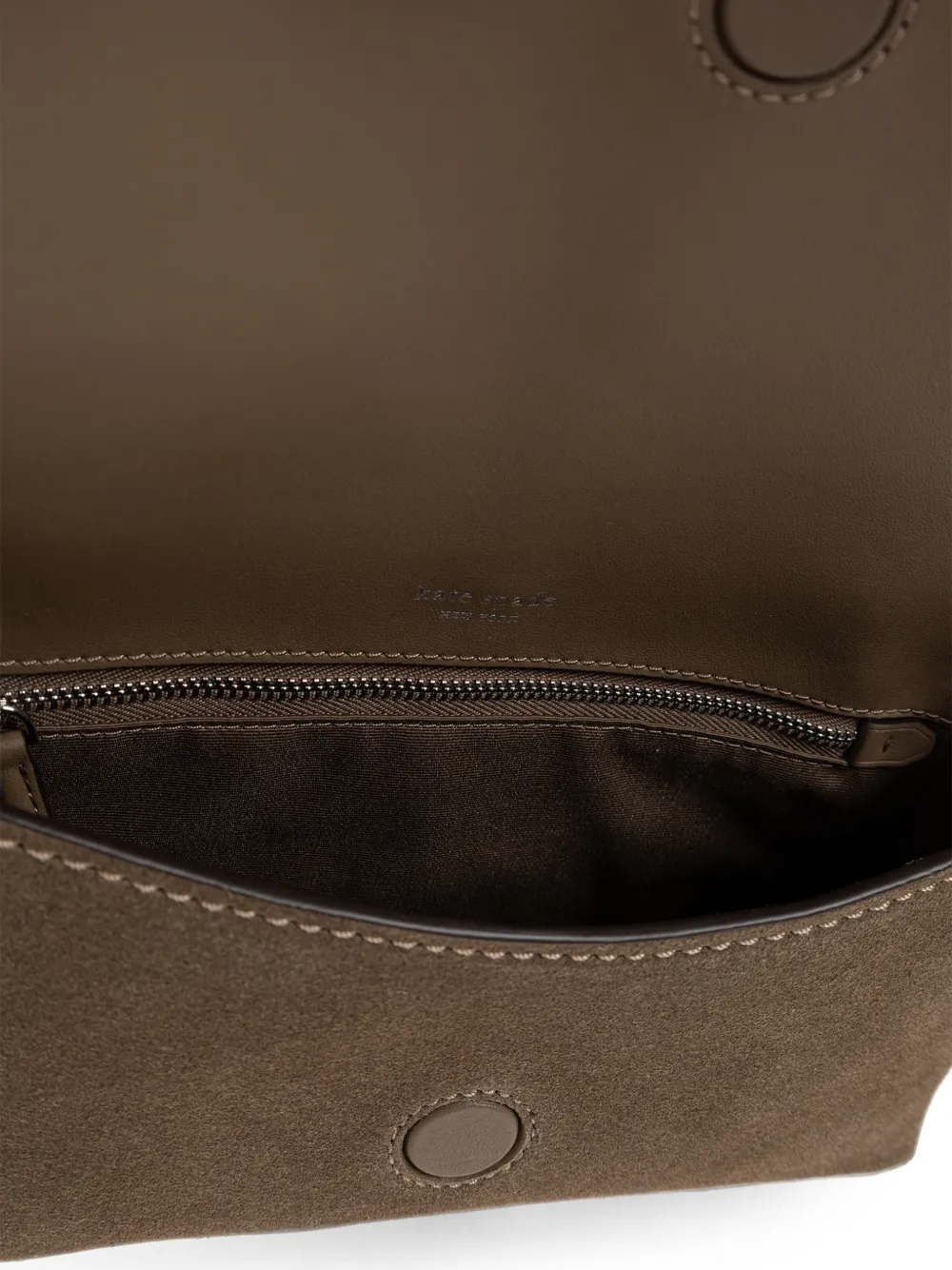 Kate Spade Loop kleine geknoopte suède schoudertas Bruin