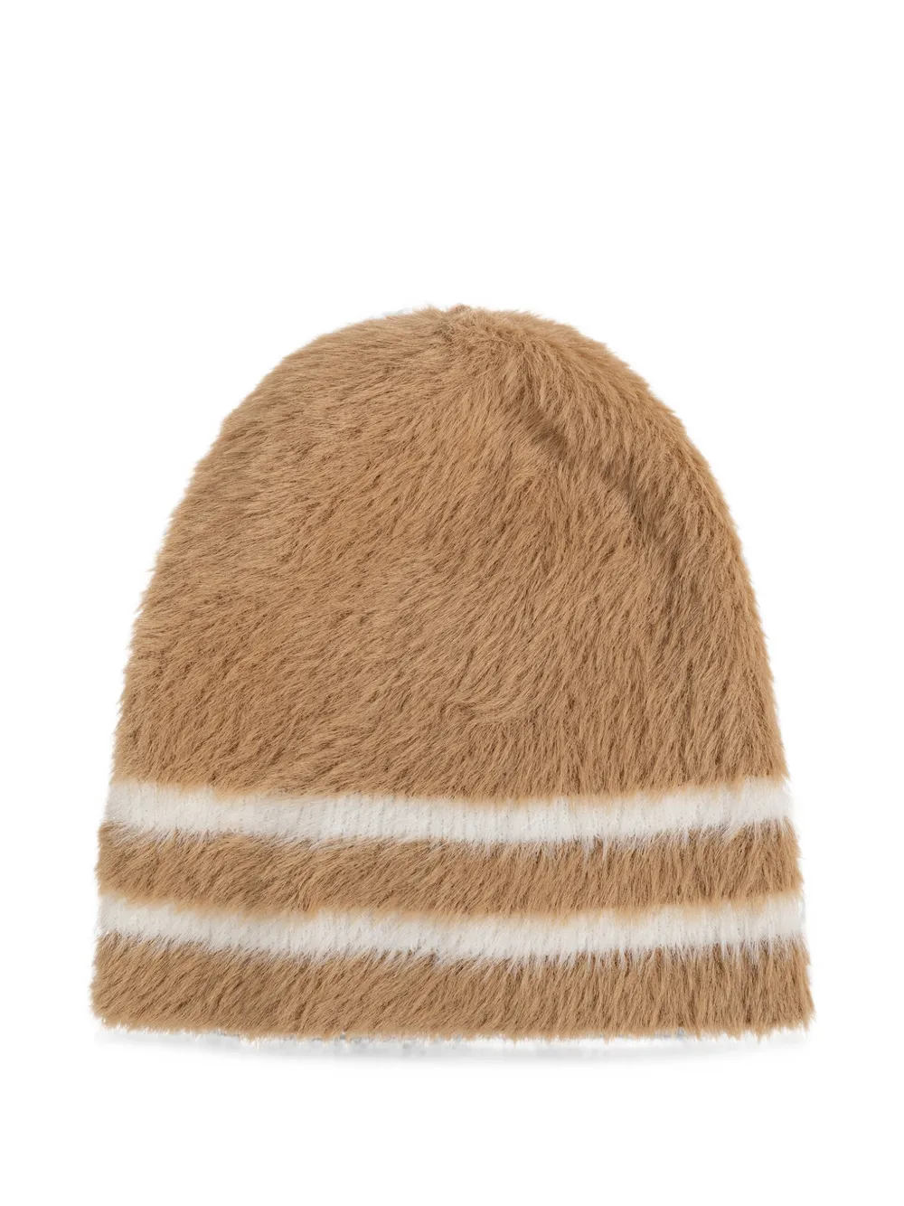 DSQUARED2 Gestreepte muts met logo-plakkaat Beige