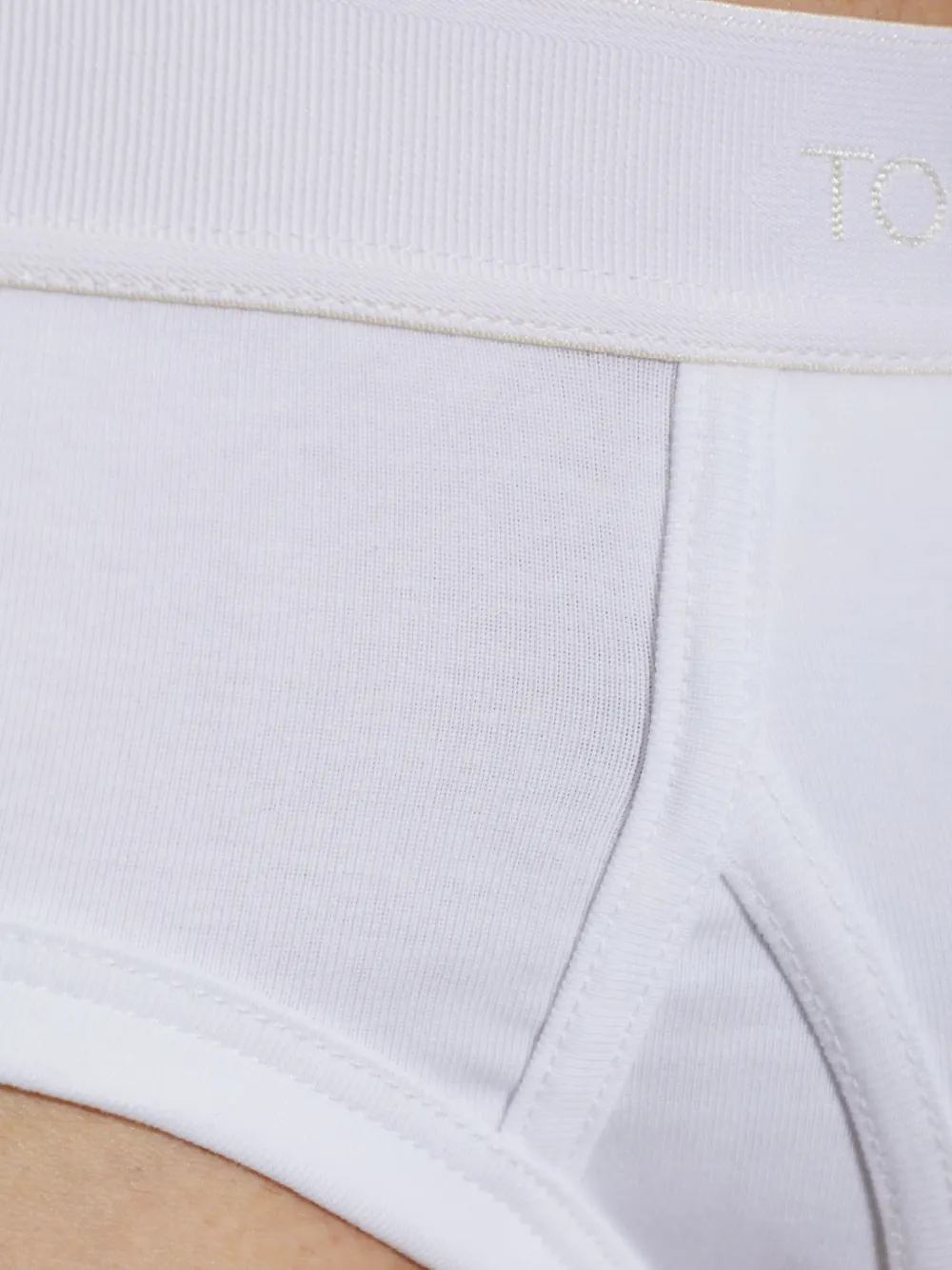 TOM FORD Slip met logoband Wit