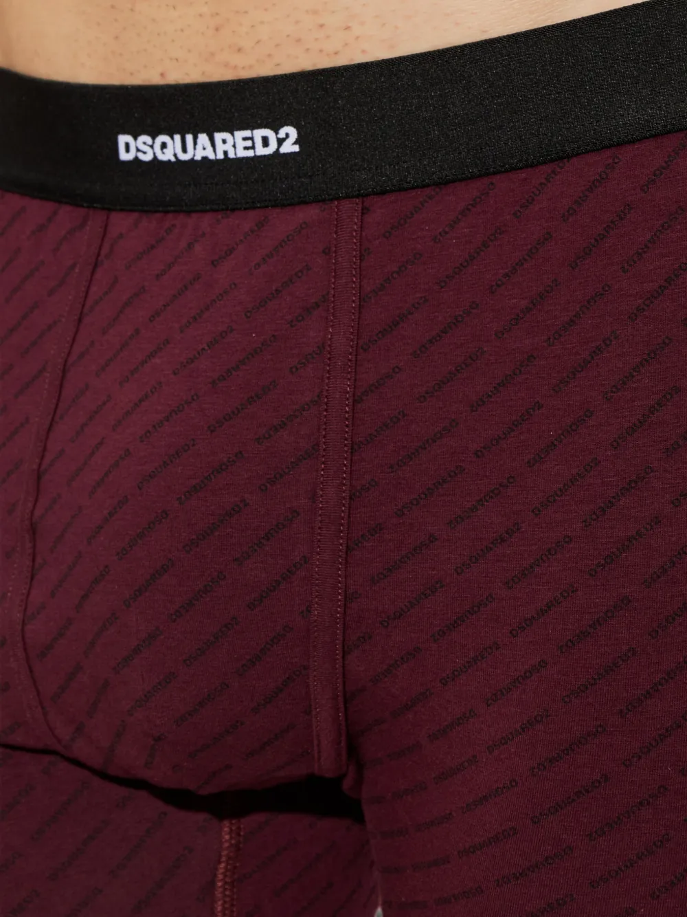 DSQUARED2 Boxershorts met monogram-print en tailleband met logo Rood