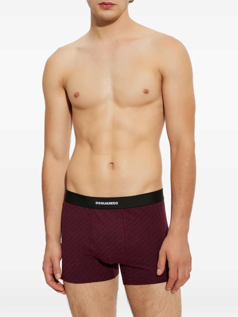 DSQUARED2 Boxershorts met monogram-print en tailleband met logo Rood