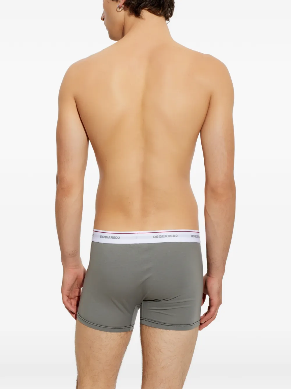 DSQUARED2 Katoenen boxershorts met logo Grijs