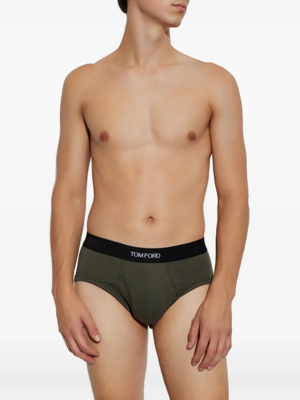TOM FORD logo-waistband briefs (set of two) Zwart
