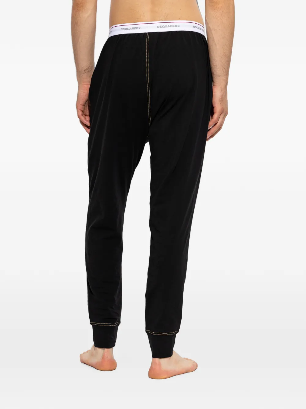 DSQUARED2 Pantalon met logo tailleband Zwart
