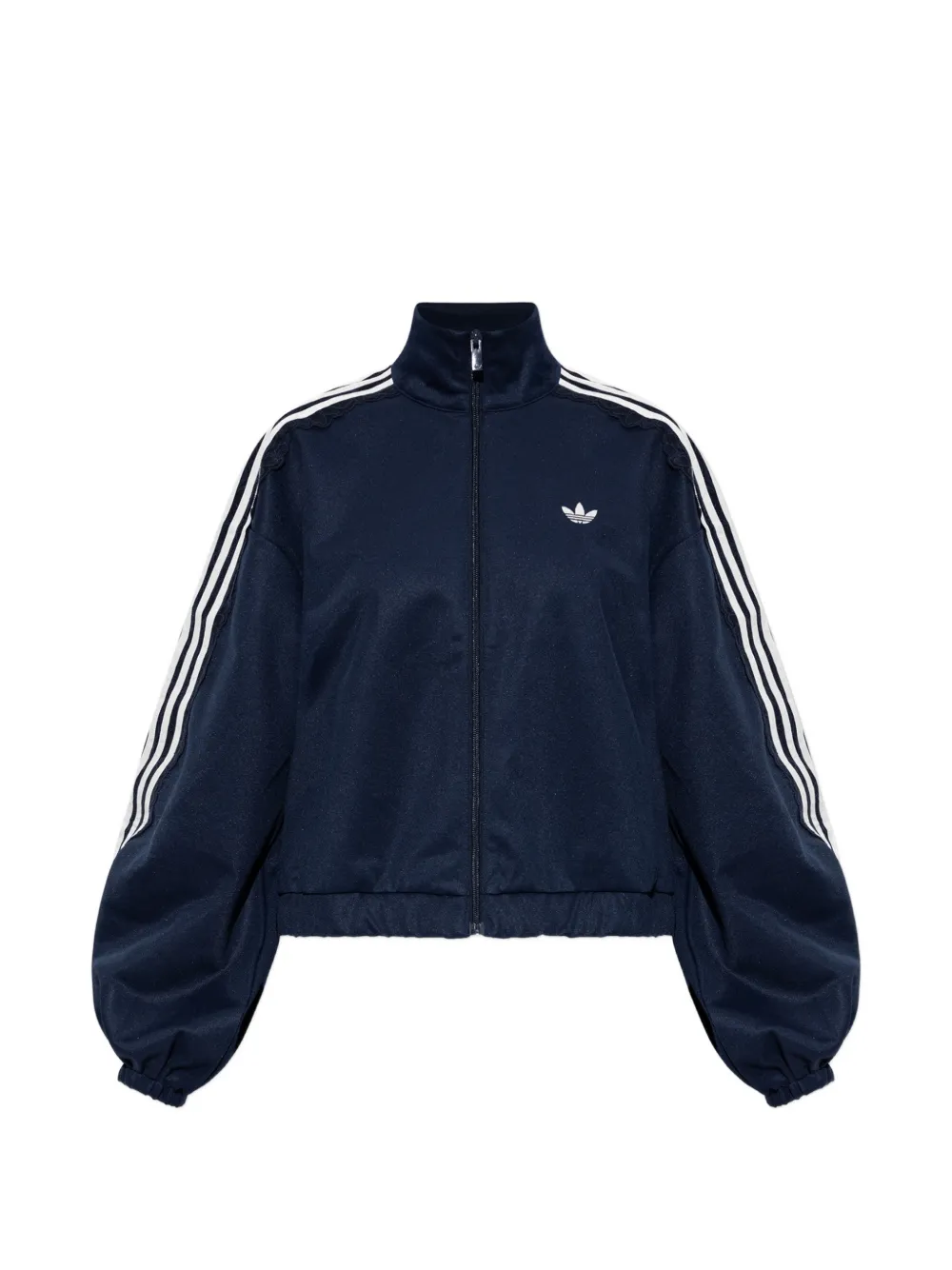 adidas logo-embroidered zip-up sweatshirt - Blu