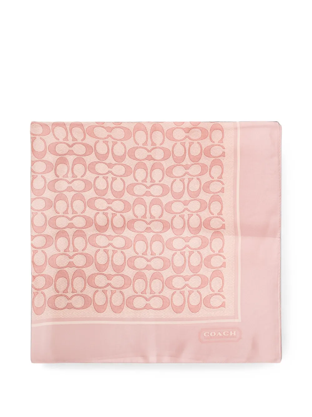 Coach Signature silk scarf - Rosa