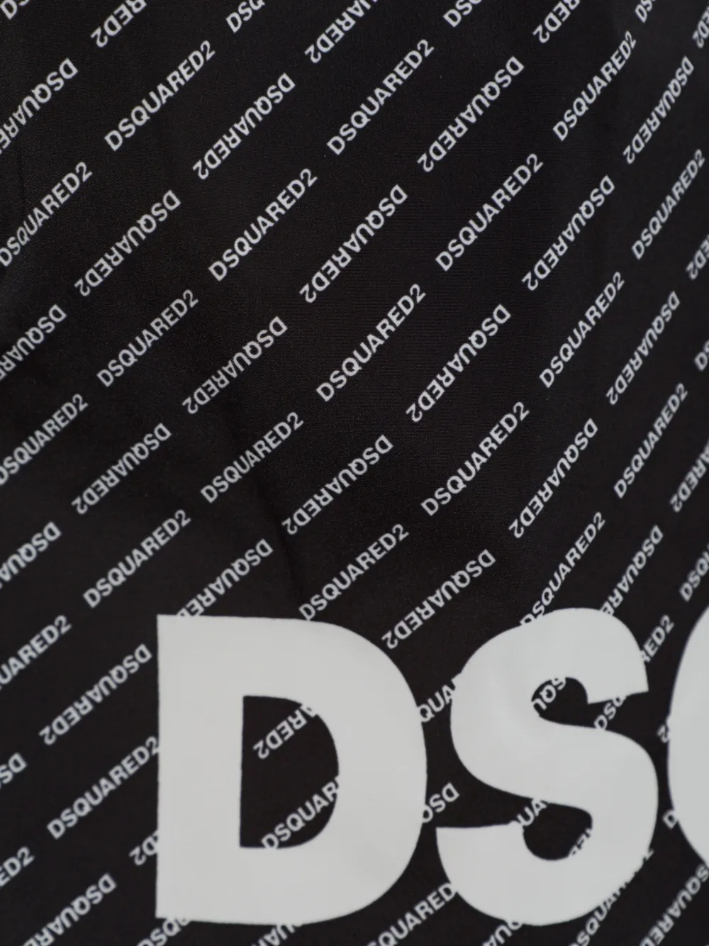 DSQUARED2 Shorts met trekkoord en logo-patroon Zwart