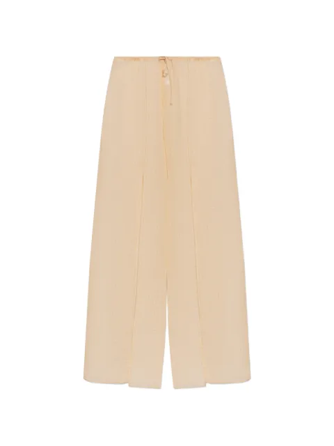 Balmain pantalones de playa de seda con monograma