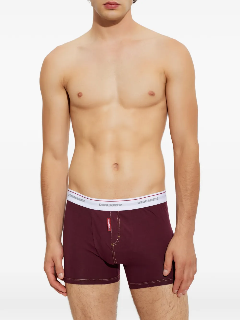 DSQUARED2 logo-waistband boxers - Rosso