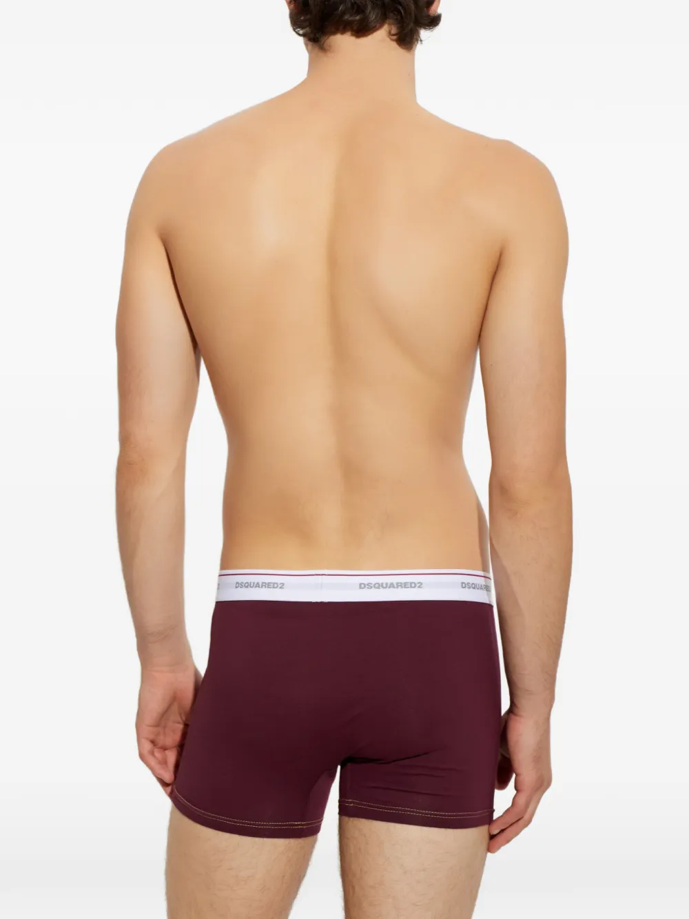 DSQUARED2 Boxershorts met logoband Rood