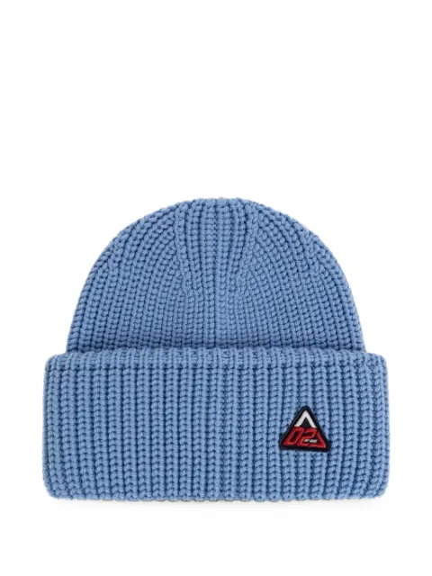DSQUARED2 gorro de canalé con parche del logo