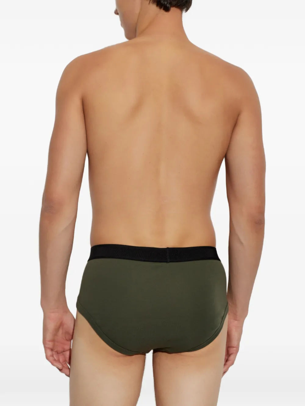 TOM FORD Twee slips met logoband Groen